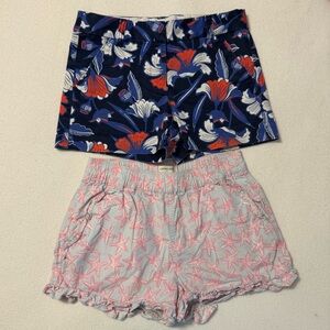 Crewcuts Floral and Starfish Patterned Girls Shorts Size 10
